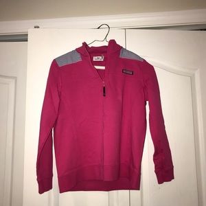 Vineyard Vines pink quarter zip